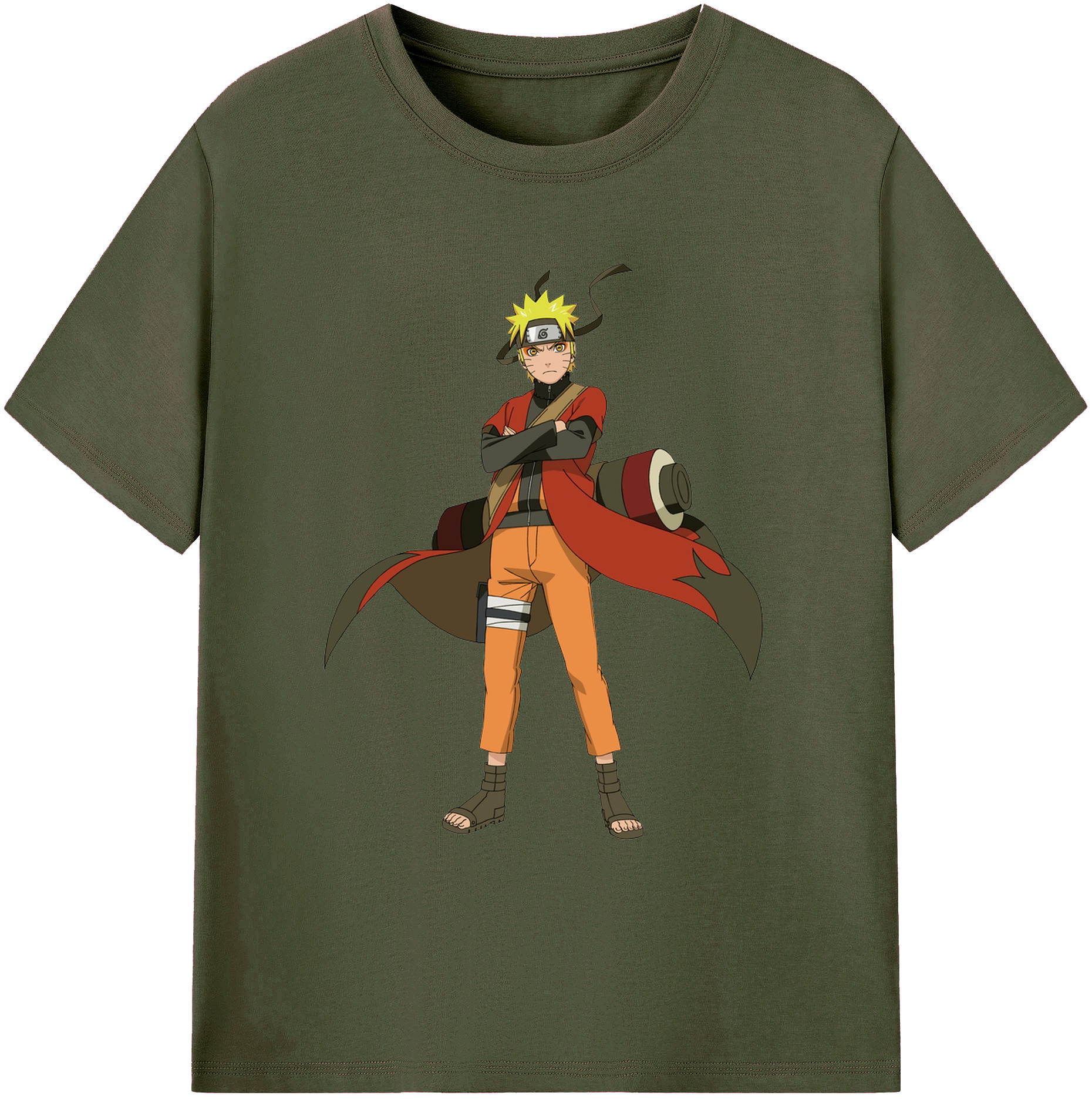 （画像用） NARUTO -ナルト- うずまき ナルト Uzumaki Naruto 綿100％ メンズ半袖Tシャツ｜肌触りやわらか＆通気性